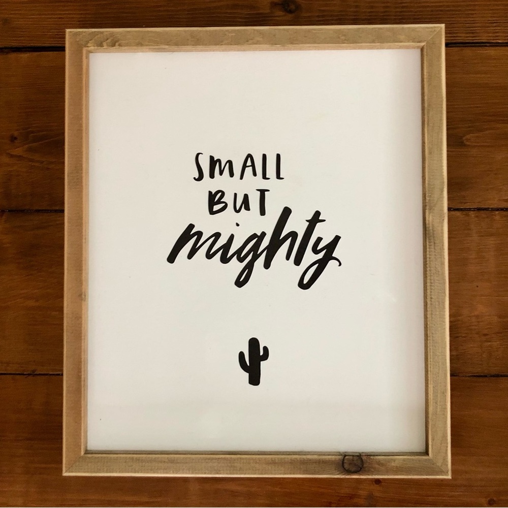 Hobby Lobby “Small But Mighty” Cactus Wall Decor Sign